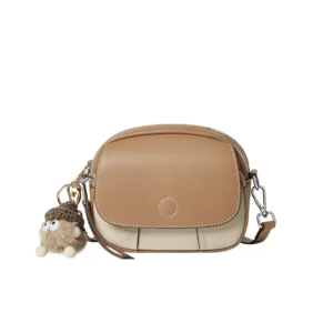 Retro Tofu Small Square Shoulder Bag Messenger Female Real Leather Flap Handbag 2023New Round Crossbody Shoulder Travel Tote Bag